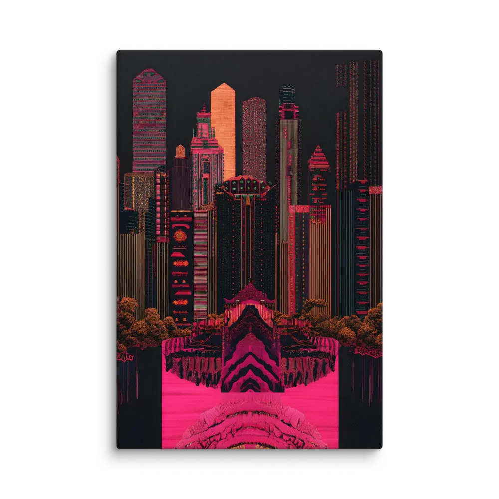Neo-Tokyo Dreamscape 
 Canvas with White Frame