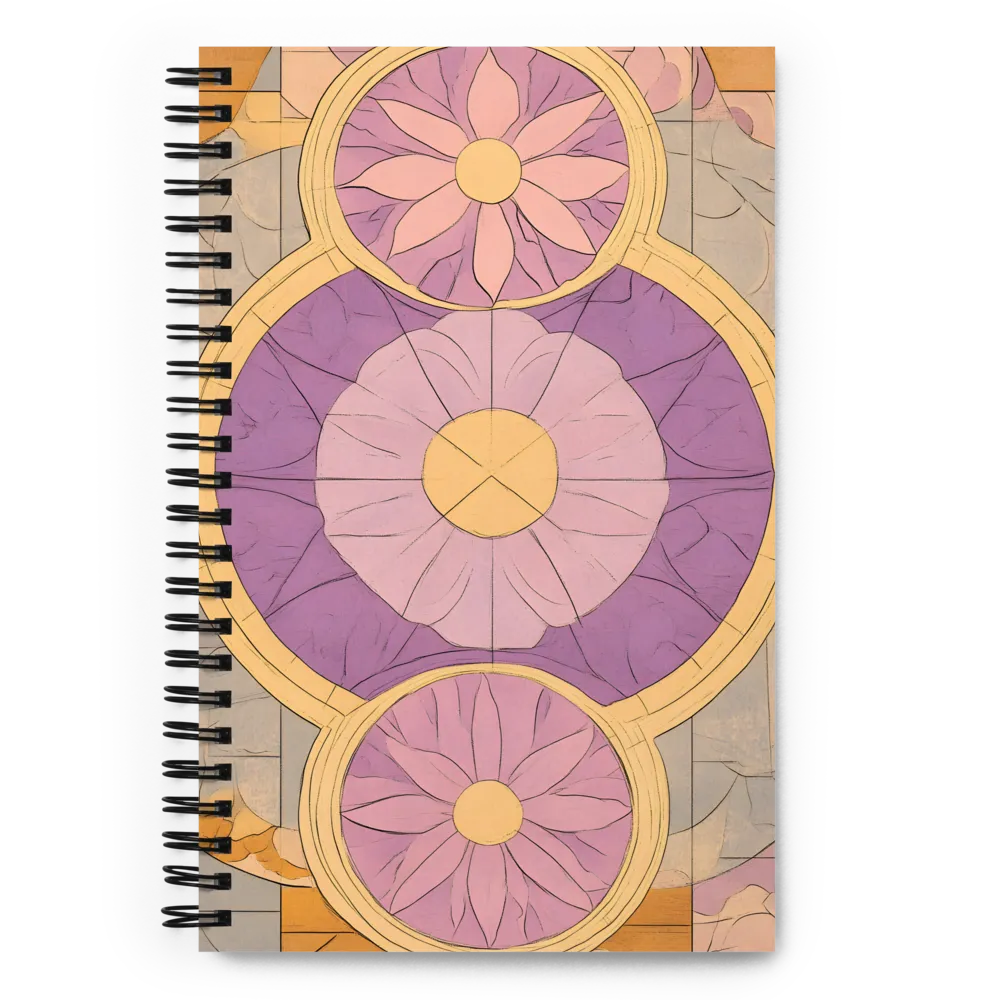 Geometric Floral Radiance 
 Spiral Notebook | 140 pages