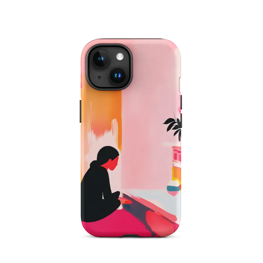 Abstract Silhouette in a Colorful Interior | Phone Case