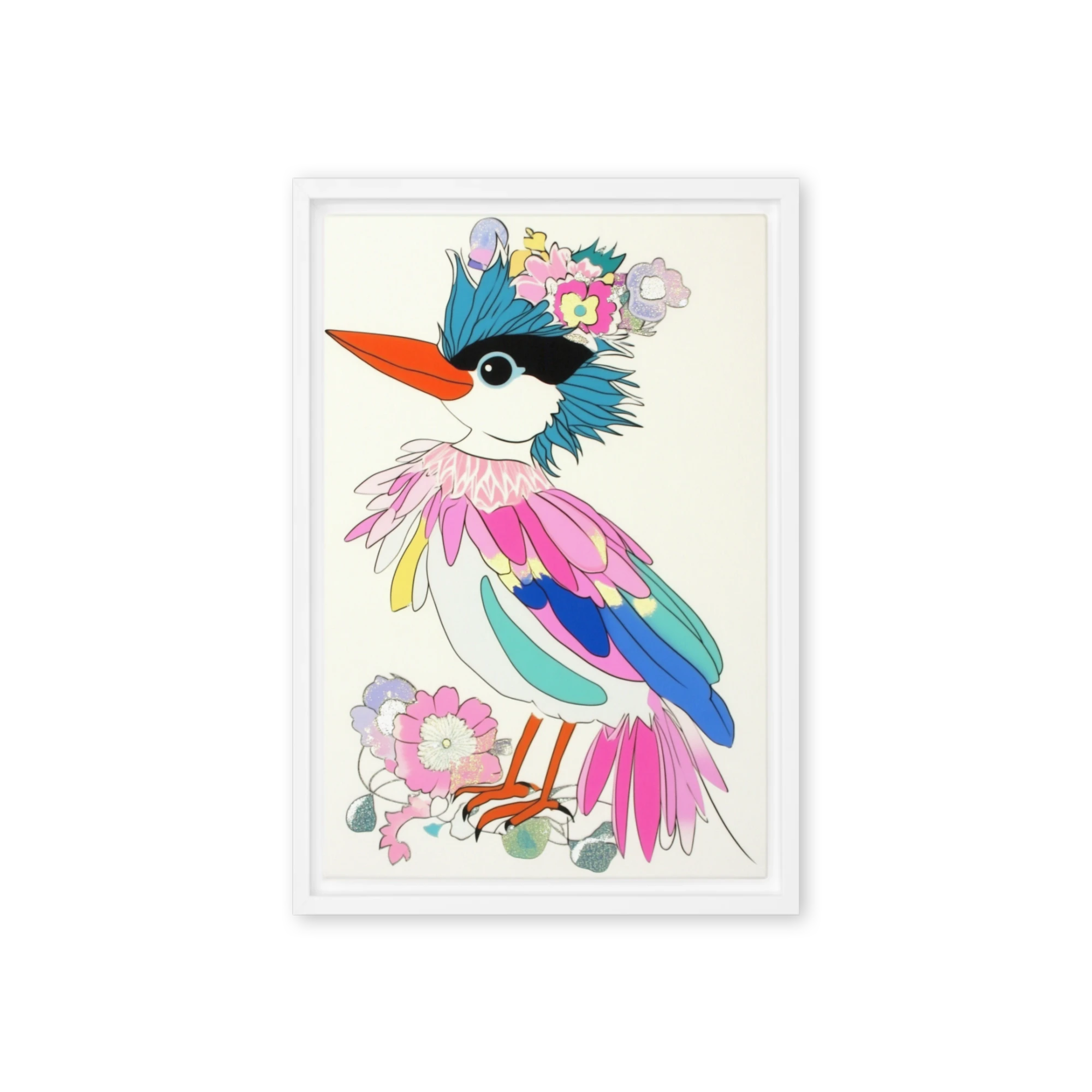 Whimsical Floral Bird | Art Print