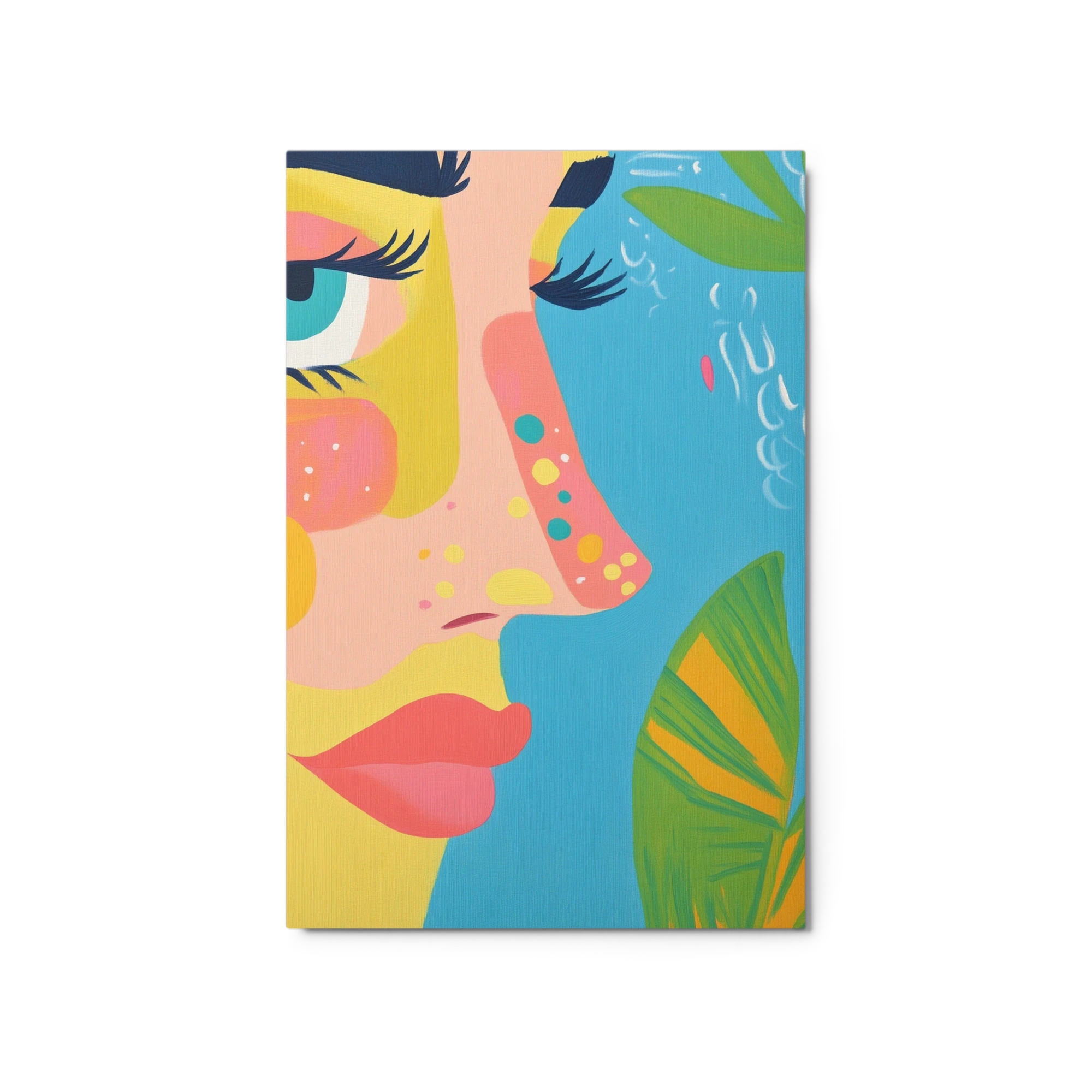 Stylized Portrait with Leaves