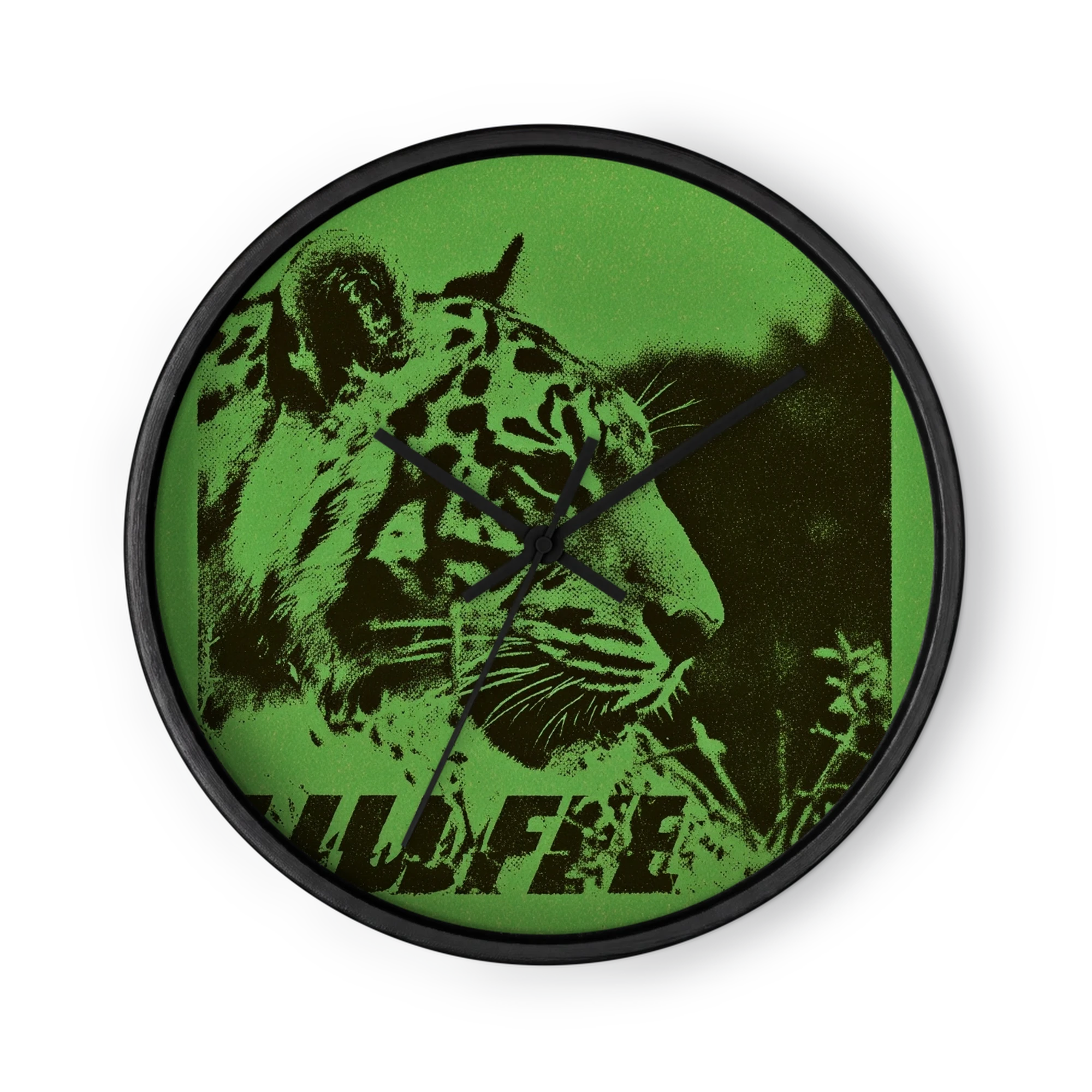 Green Halftone Leopard