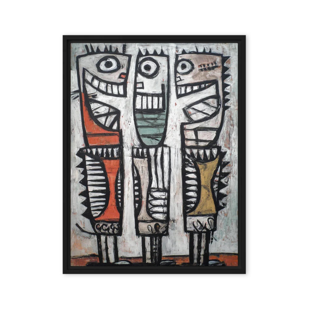 Three Smiling Figures | Art Print