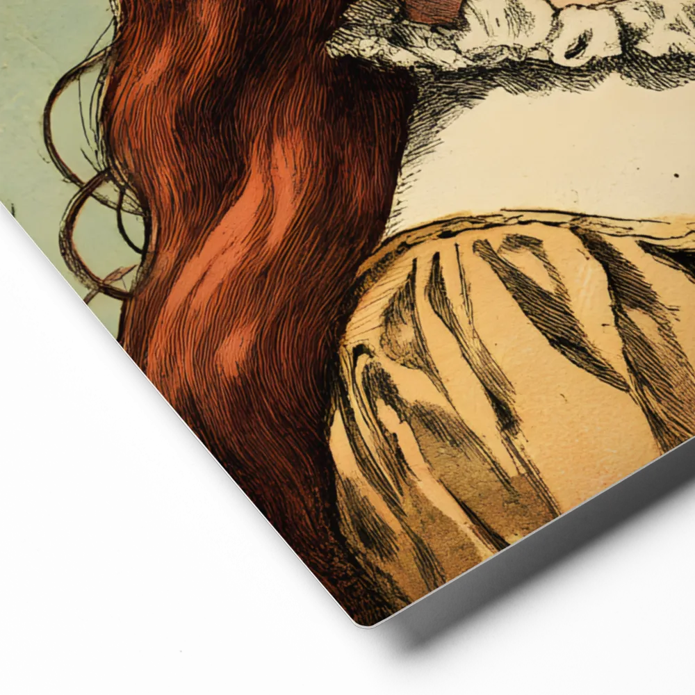 Art Nouveau Maiden 
 Canvas with Black Frame
