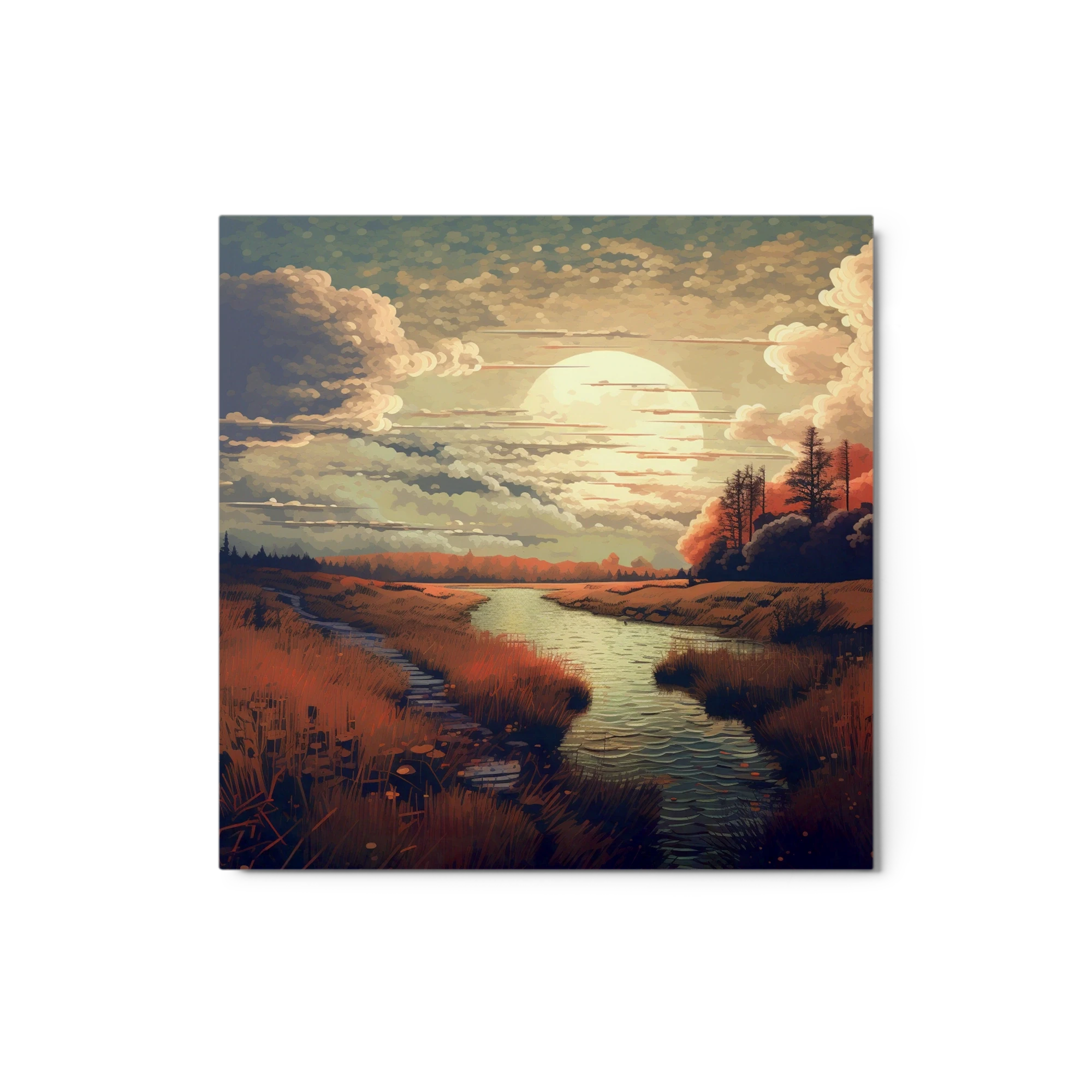 Sunset Landscape over River