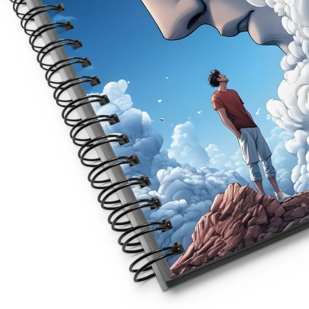 The Gaze of the Sky Titan 
 Spiral Notebook | 140 pages