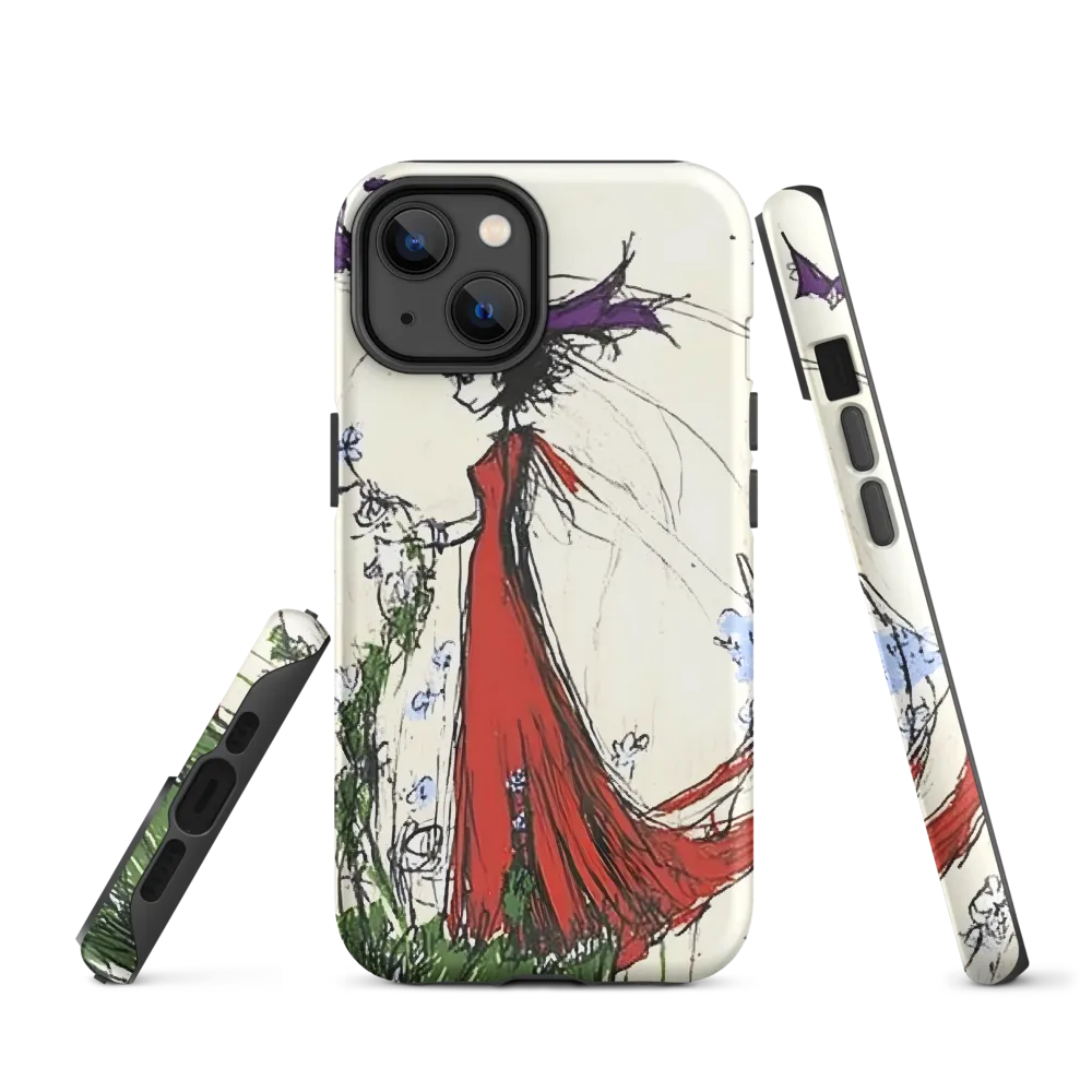 Red-Gowned Reverie | Phone Case