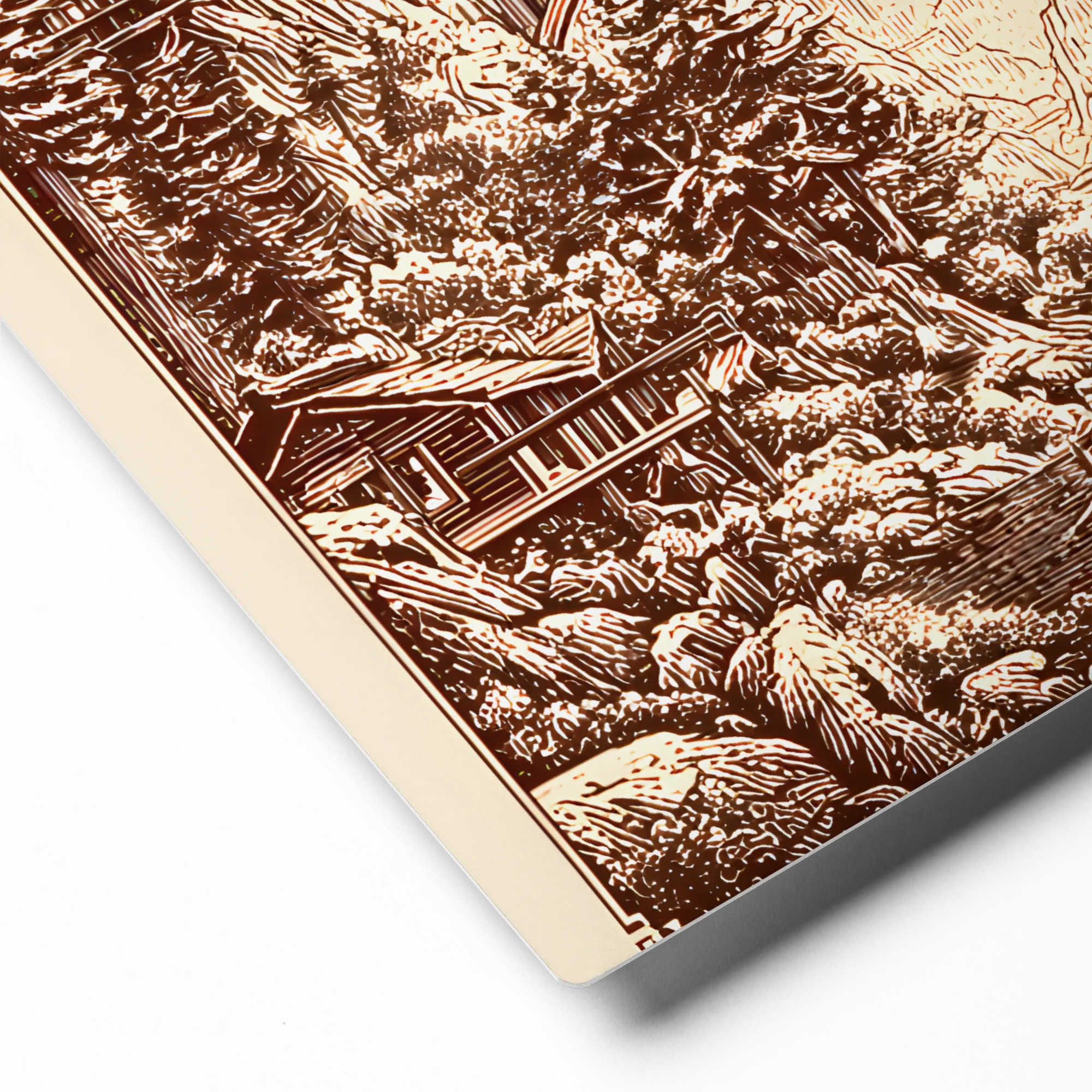 Mountain Passage Engraving 
 Canvas | 12″x 12″
