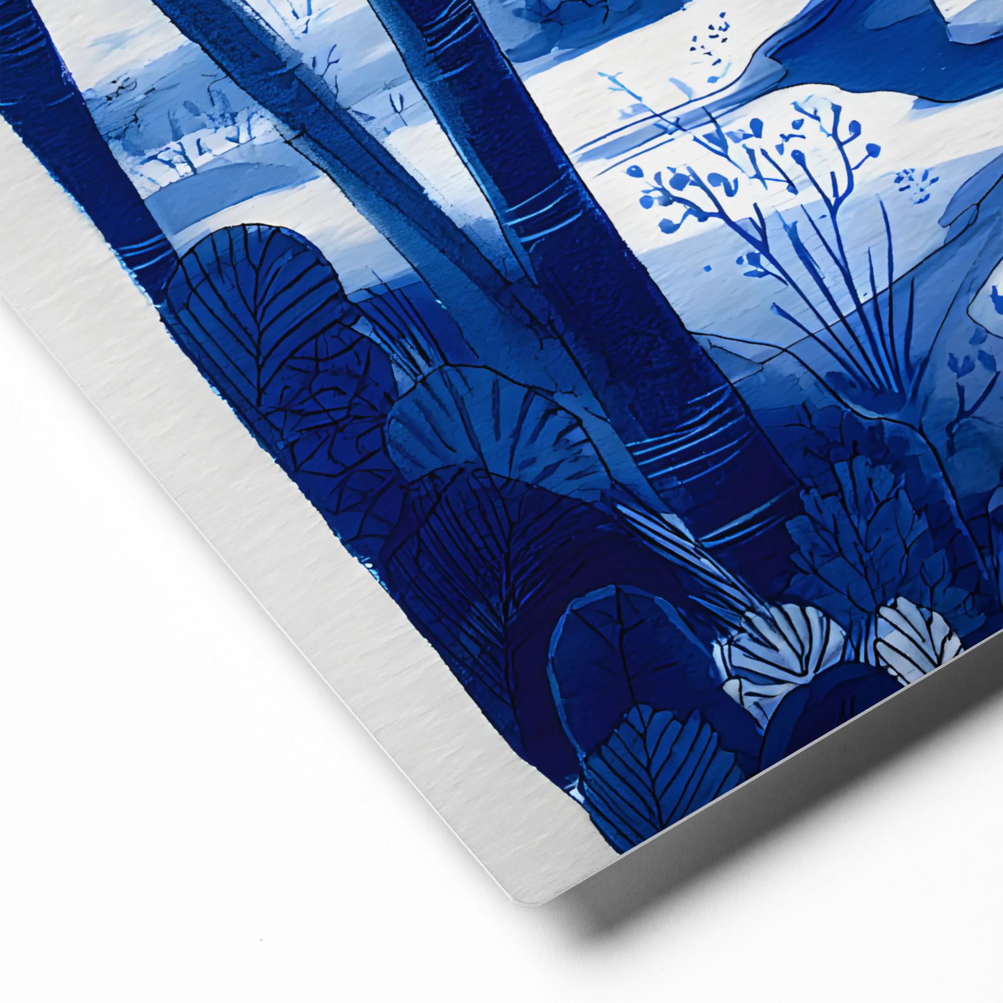 Winter Stream in Blue 
 Canvas | 18″x 18″