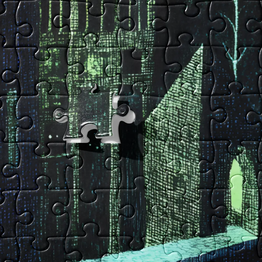 Surreal Moonlit City 
 Jigsaw Puzzle in Tin Box