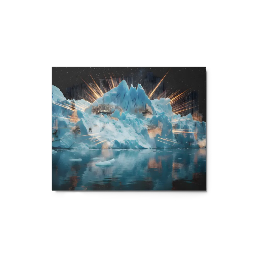 Frozen Future City 
 Canvas with White Frame