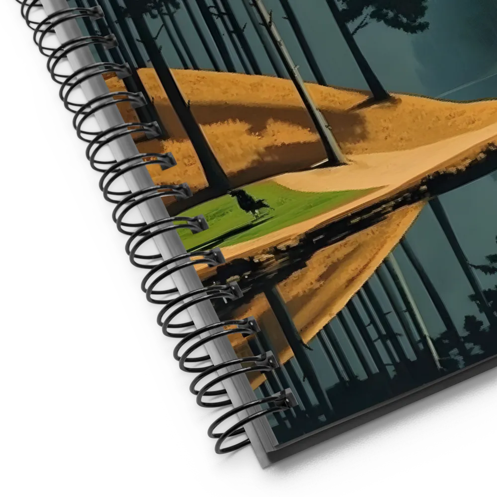 Serene Pine Forest Lake Reflection 
 Spiral Notebook | 140 pages