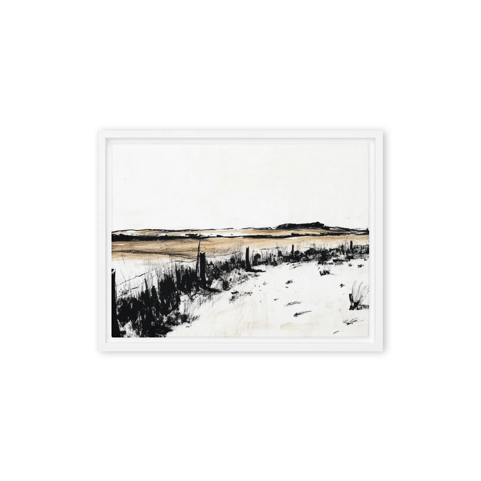 Silent Field 
 Poster with White Frame | 12″x 16″