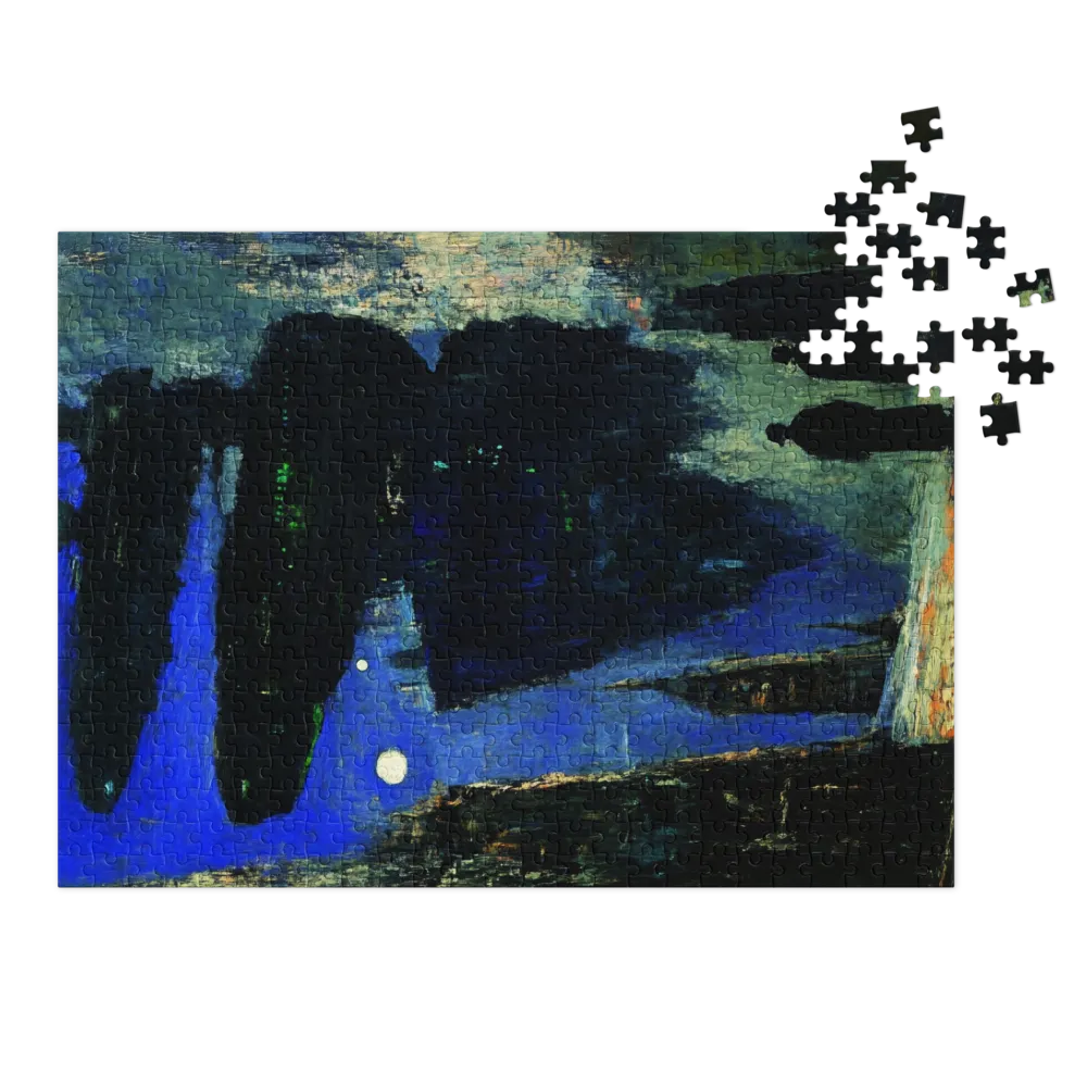 Surreal Landscape with Spaceship