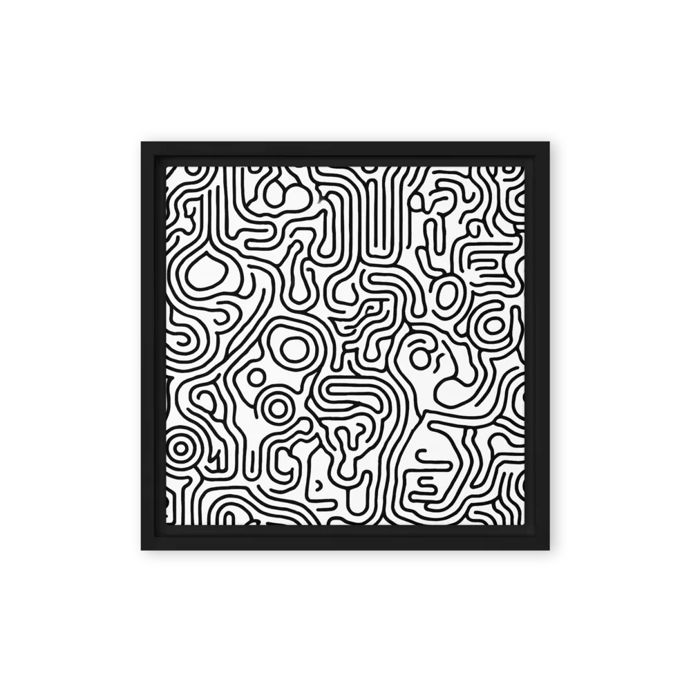 Organic Labyrinth 
 Canvas with White Frame