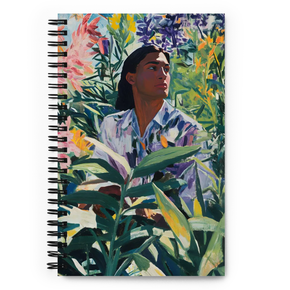 Serene Garden Portrait 
 Spiral Notebook | 140 pages
