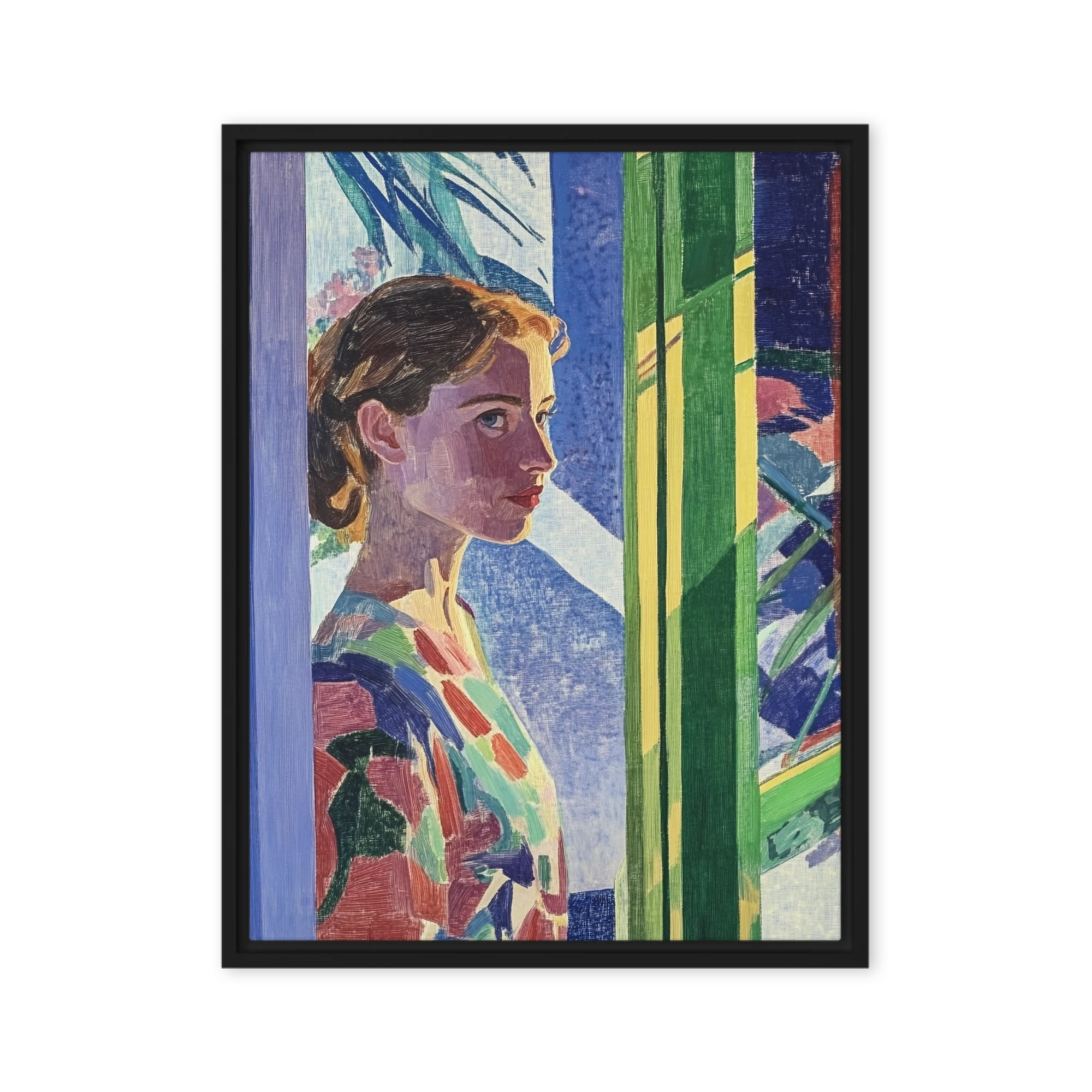 Modernist Oil Painting of Young Woman