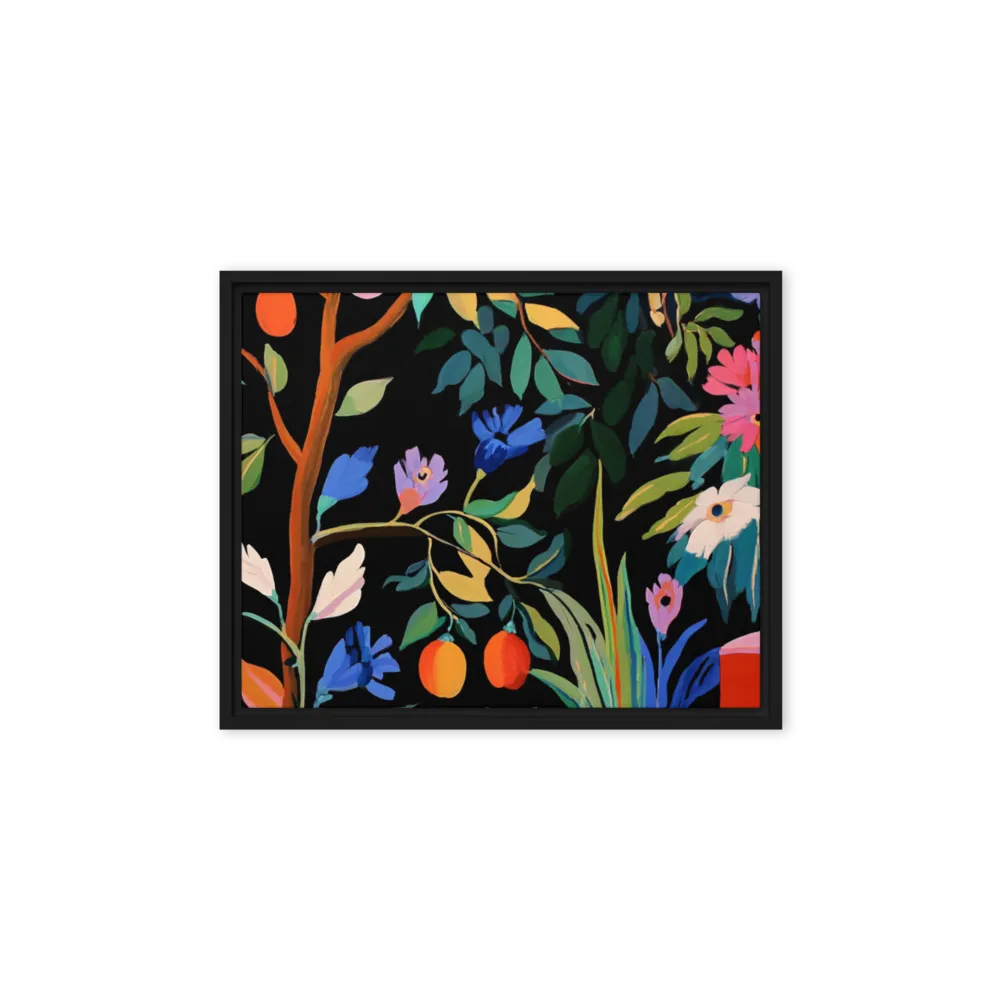 Midnight Harvest 
 Poster with Red oak Frame | 18″x 18″