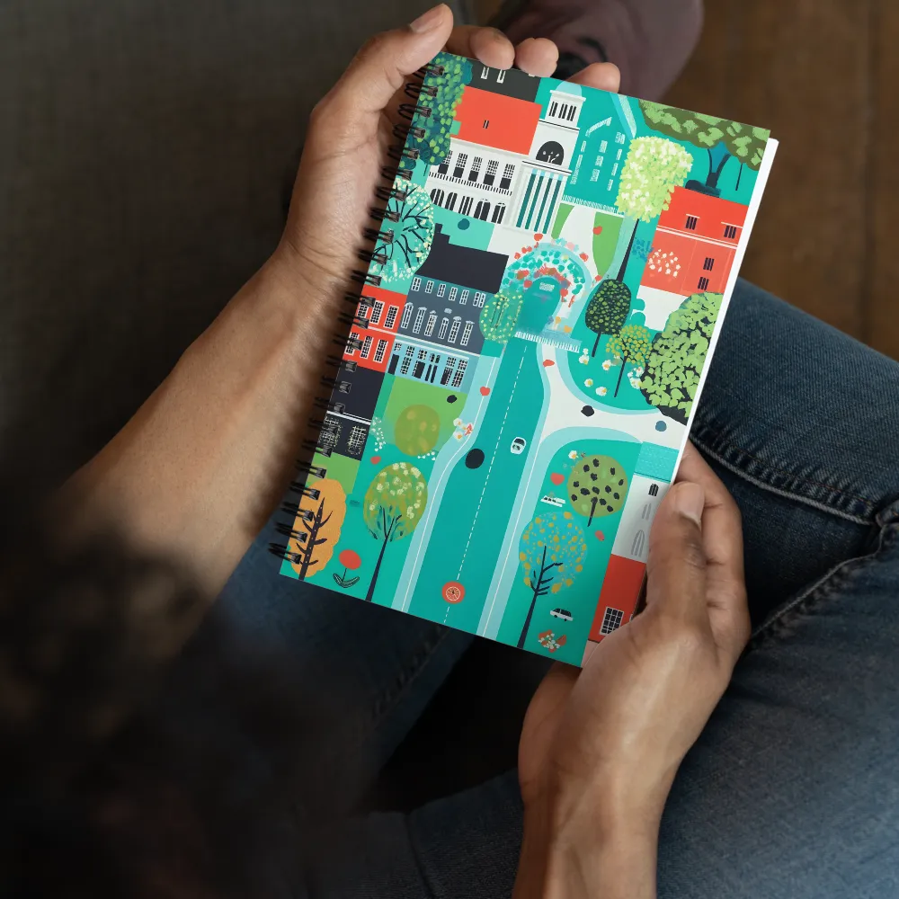 Whimsical Cityscape 
 Spiral Notebook | 140 pages
