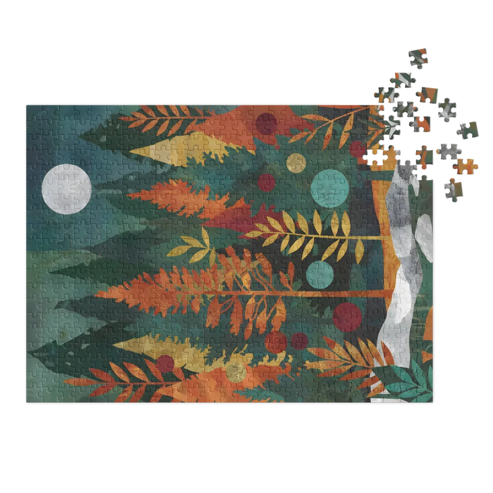 Moonlit Autumn Forest