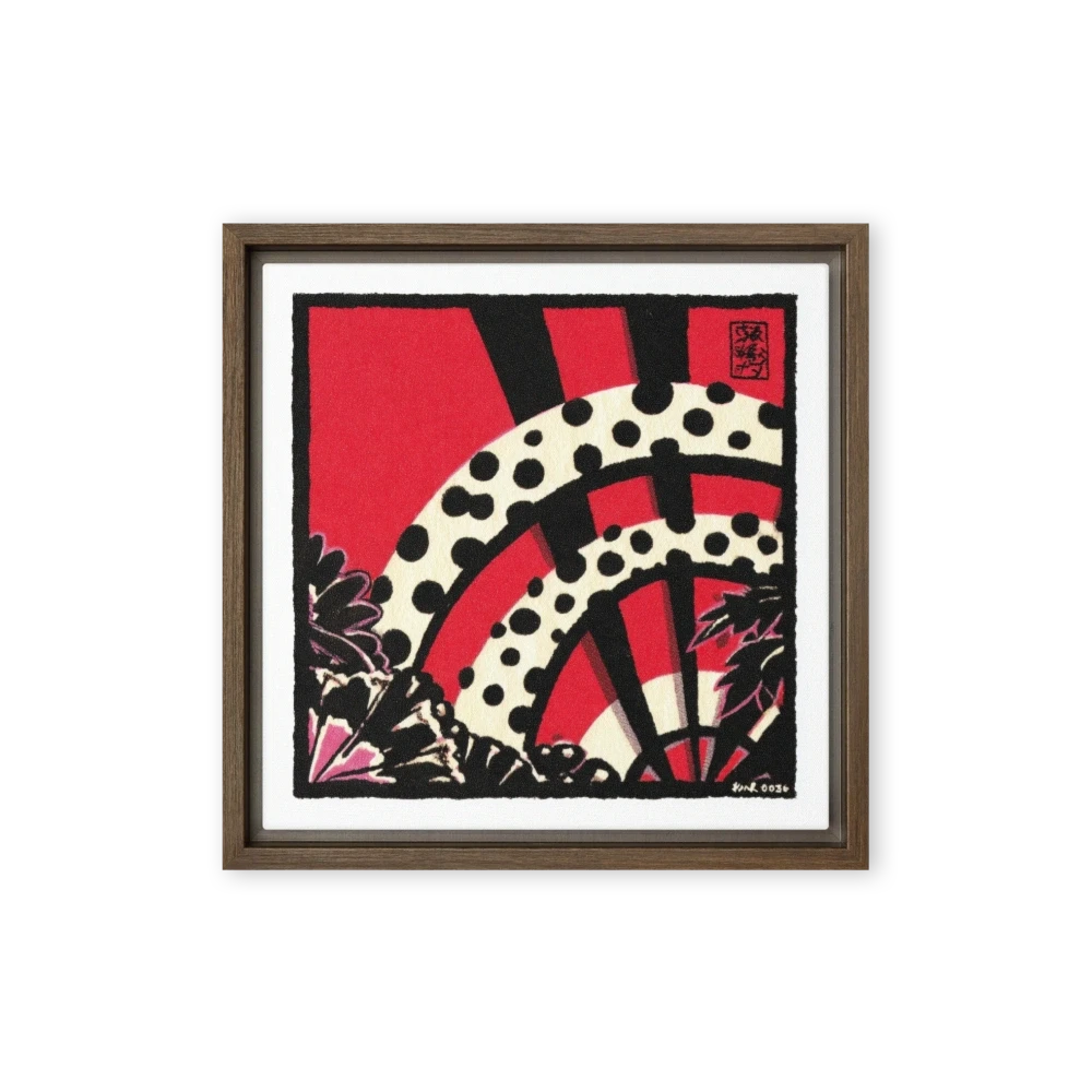 Polka Dot Folding Fan