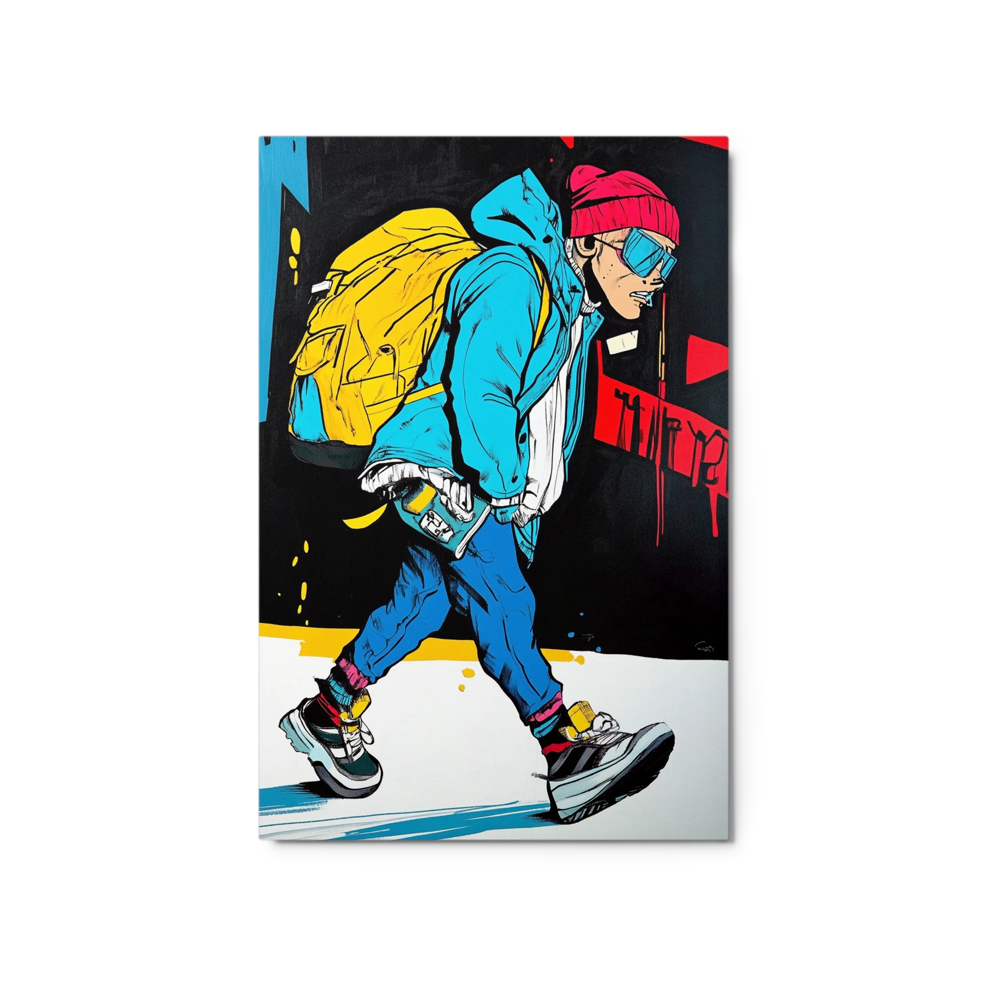Urban Figure with Backpack