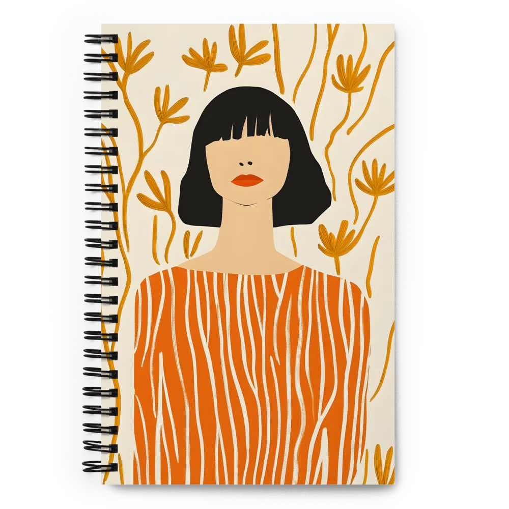 Abstract Woman Portrait 
 Spiral Notebook | 140 pages