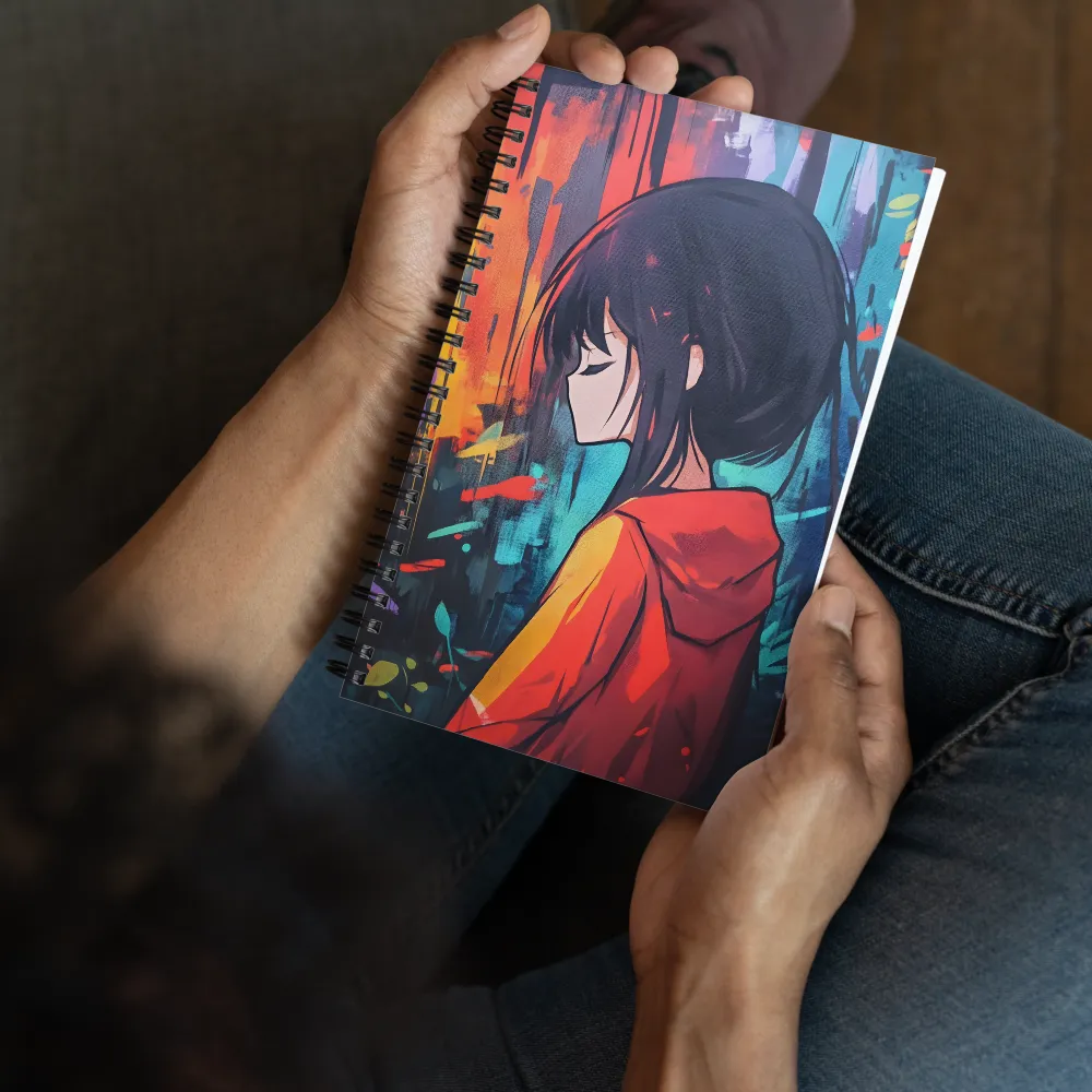 Pensive Anime Girl 
 Spiral Notebook | 140 pages