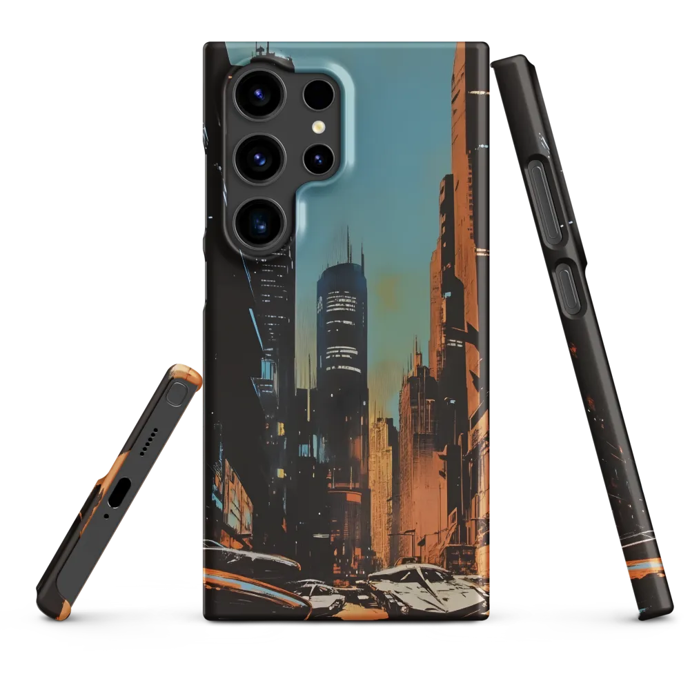 Futuristic Cityscape with Vehicles | Phone Case