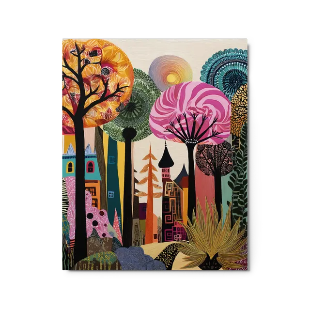 Whimsical Forest Village | Art Print