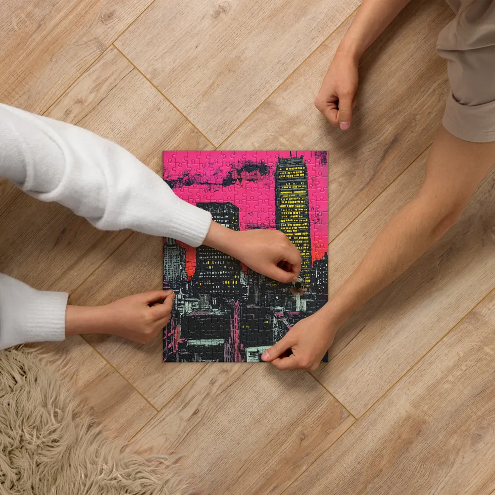 Neo-Expressionist Night City 
 Jigsaw Puzzle