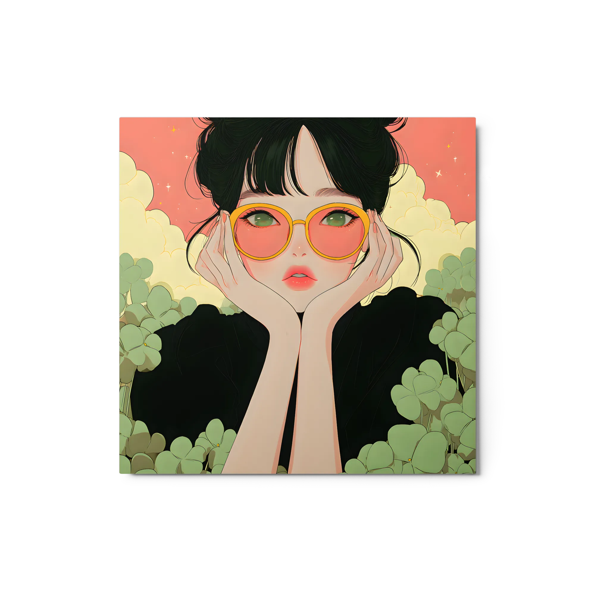 Clover Gaze 
 Canvas | 12″x 12″