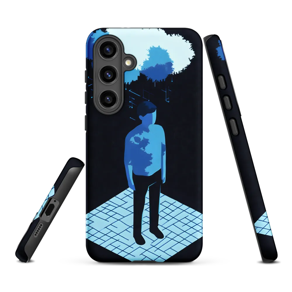 Minimalist Blue Cloud Portrait | Phone Case
