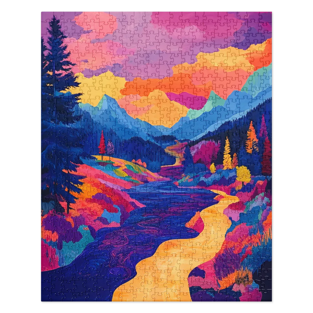 Winding River of Colors 
 Jigsaw Puzzle