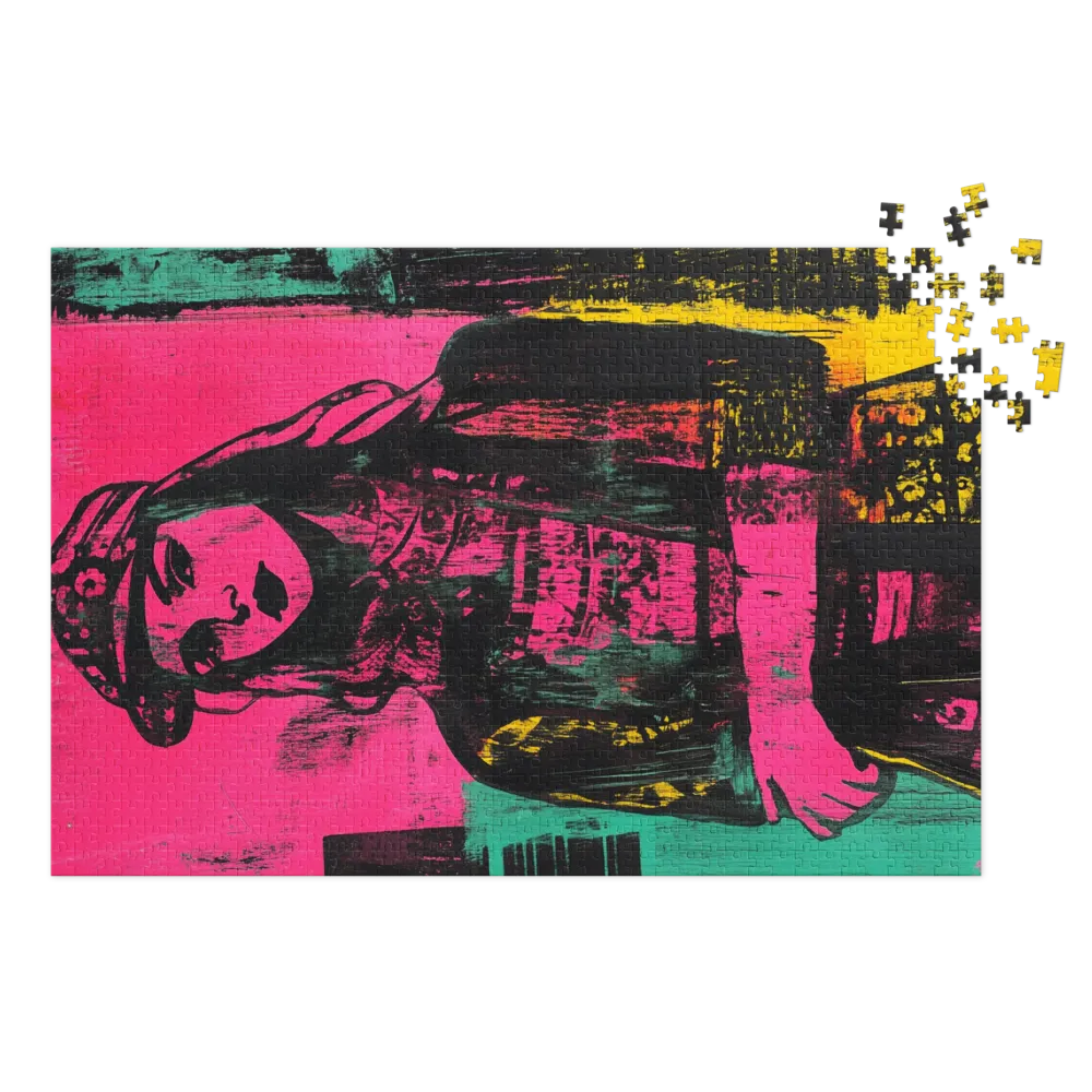 Retrato Neo Pop 
 Puzzle em caixa de metal