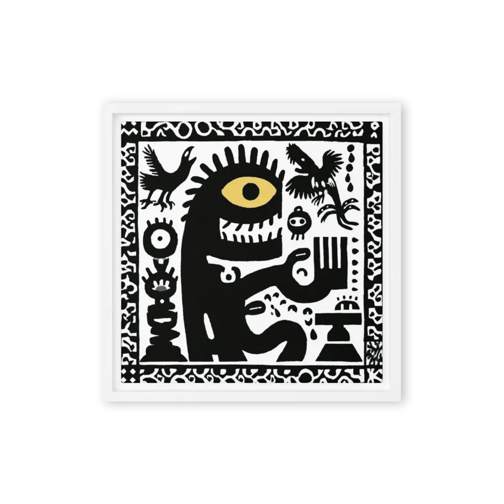 Guardian of the Yellow Eye 
 Poster with White Frame | 10″x 10″