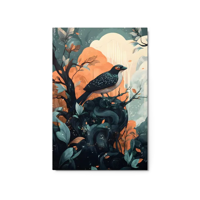 Stylized Forest Bird | Art Print