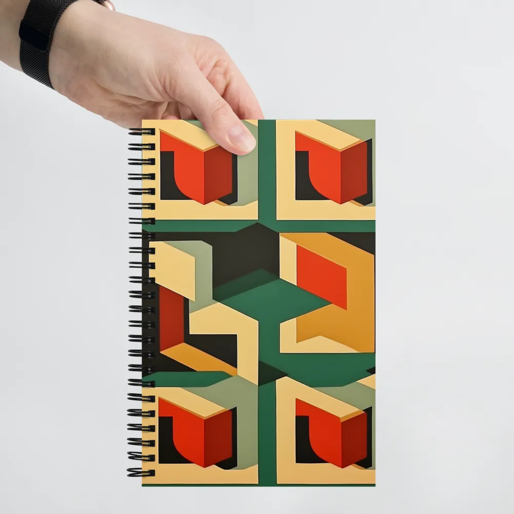 Geometric Illusion Pattern 
 Spiral Notebook | 140 pages