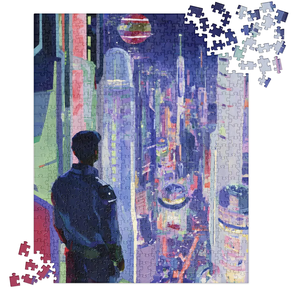 Twilight Metropolis Gaze 
 Jigsaw Puzzle