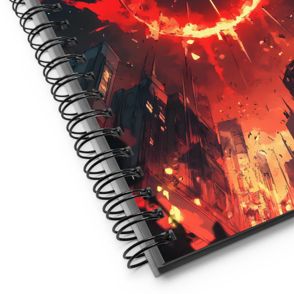 Crimson Eclipse City 
 Spiral Notebook | 140 pages