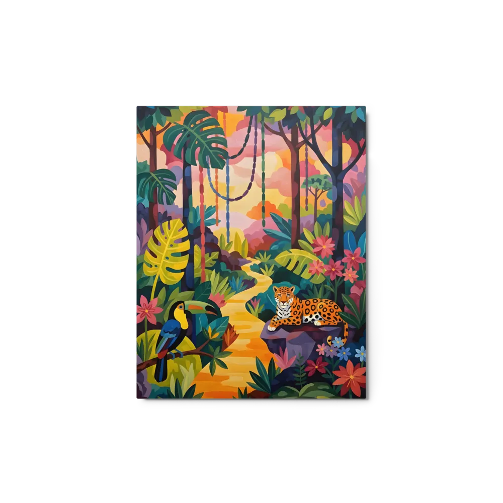 Vibrant Jungle Harmony 
 Metal Print | 11″x 14″