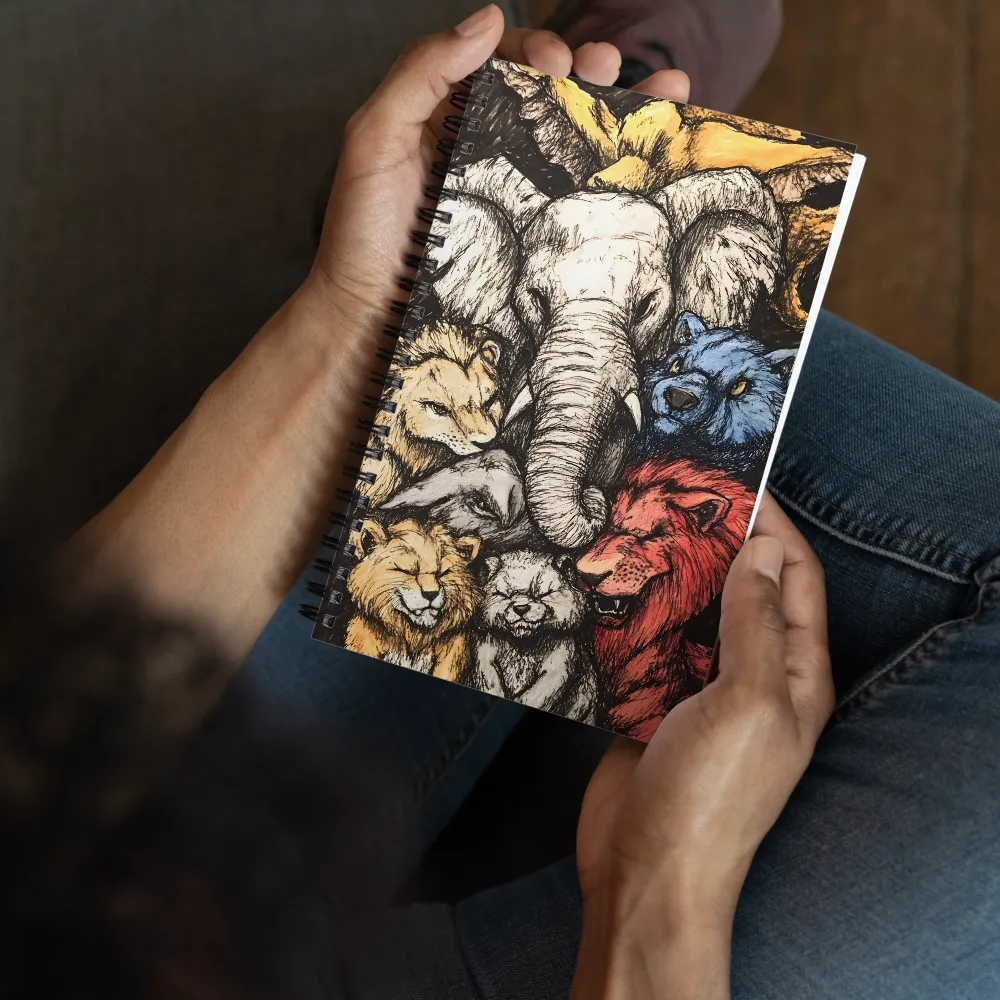 Diverse Wildlife Gathering 
 Spiral Notebook | 140 pages