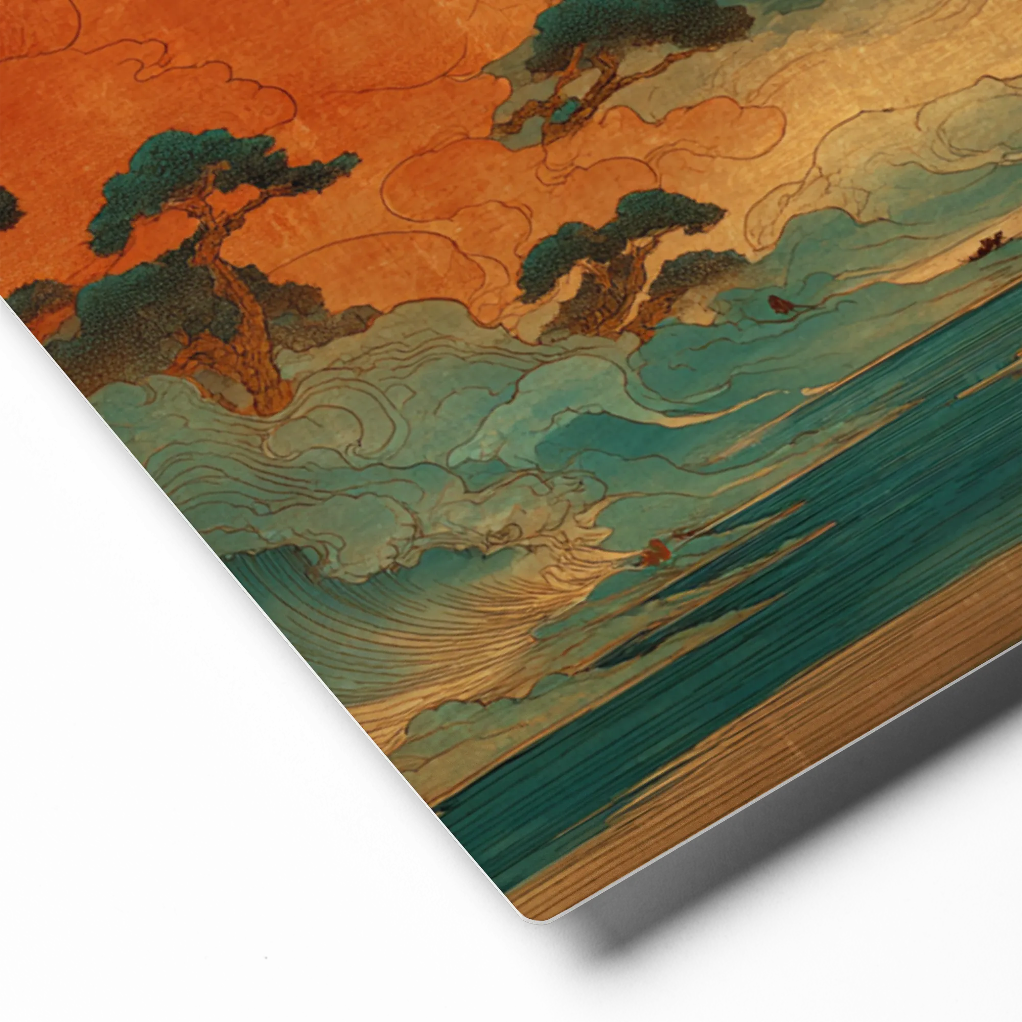 The Orange Clouds 
 Canvas | 8″x 10″