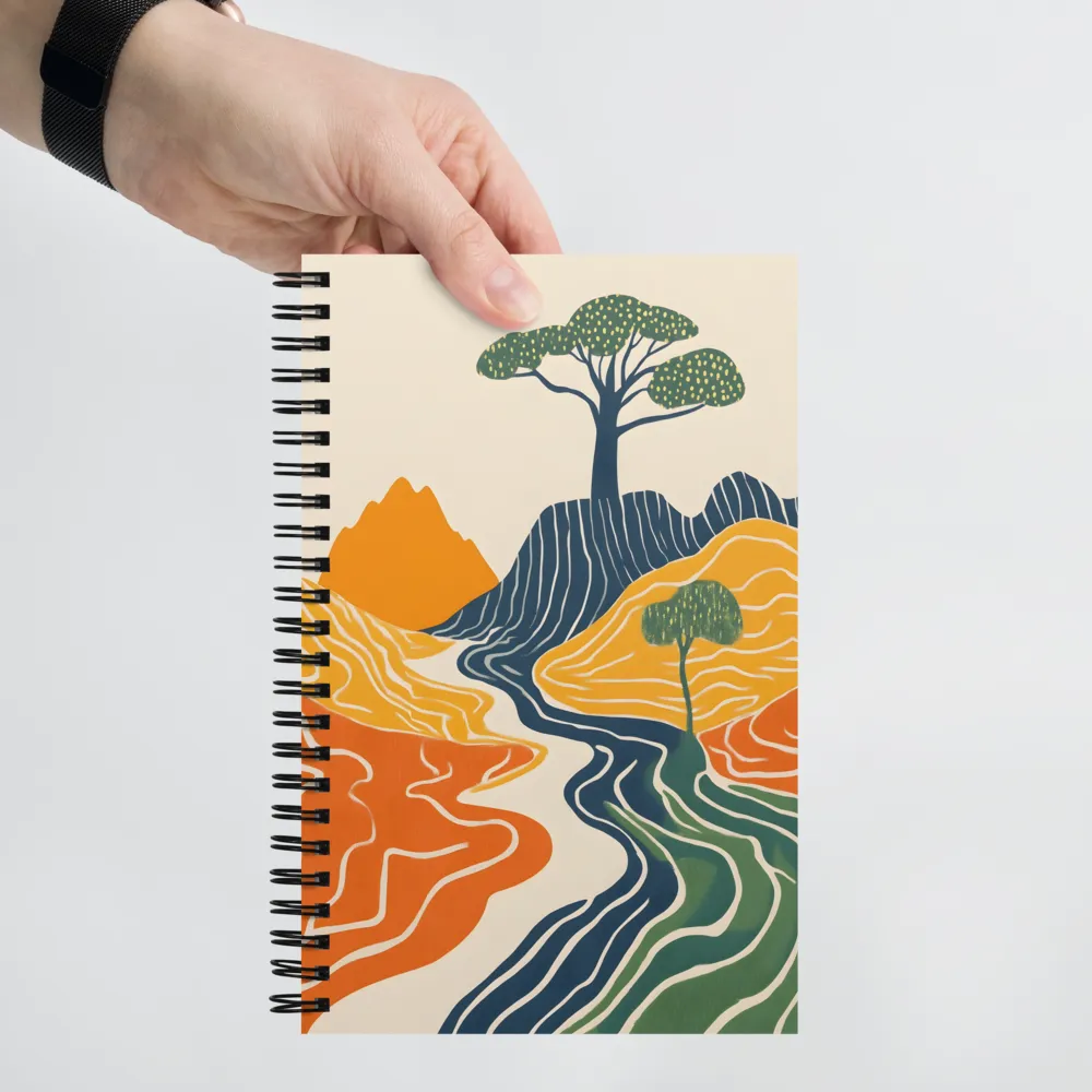 Flowing River Abstract 
 Spiral Notebook | 140 pages