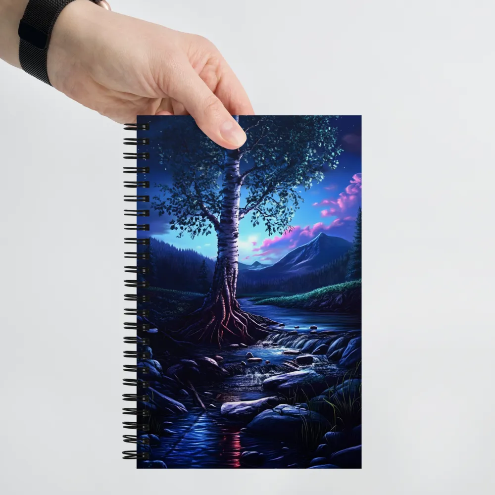 Moonlight River Birch 
 Spiral Notebook | 140 pages