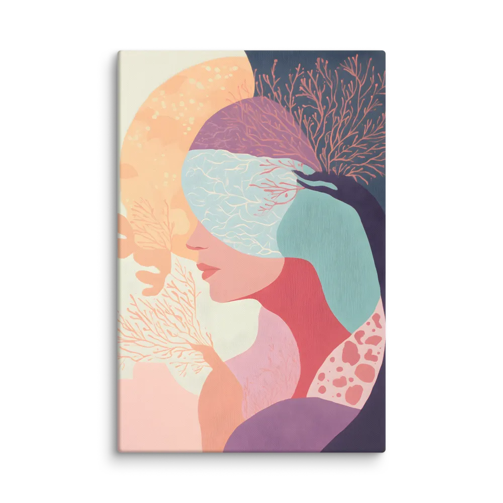 Biomorphic Woman of Nature 
 Canvas with White Frame