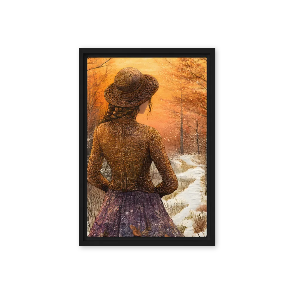 Solitary Path Through Autumn Woods 
 Canvas | 8″x 12″