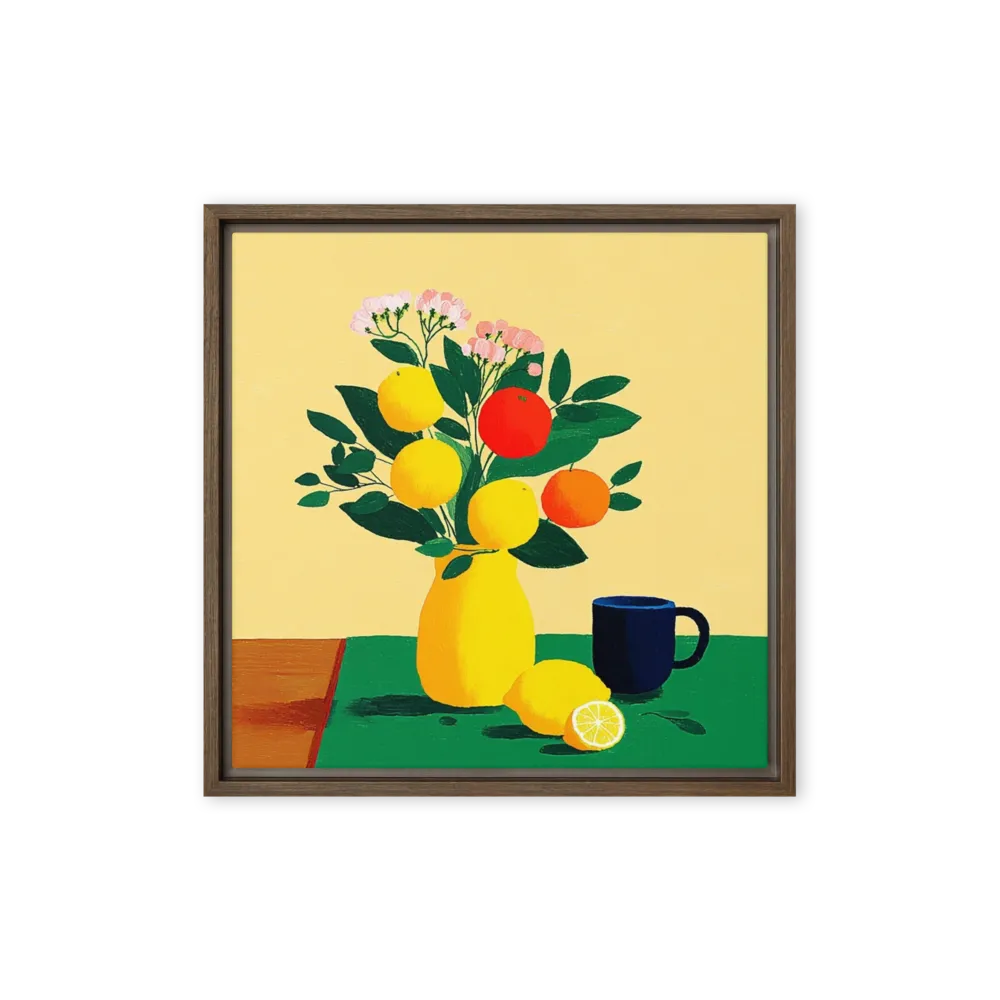 Citrus and Blue Mug Still Life | Art Print