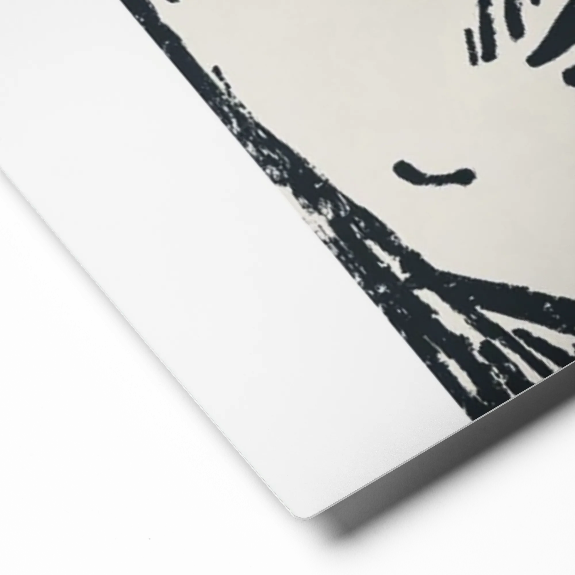 Linocut Man with Mustache | Art Print