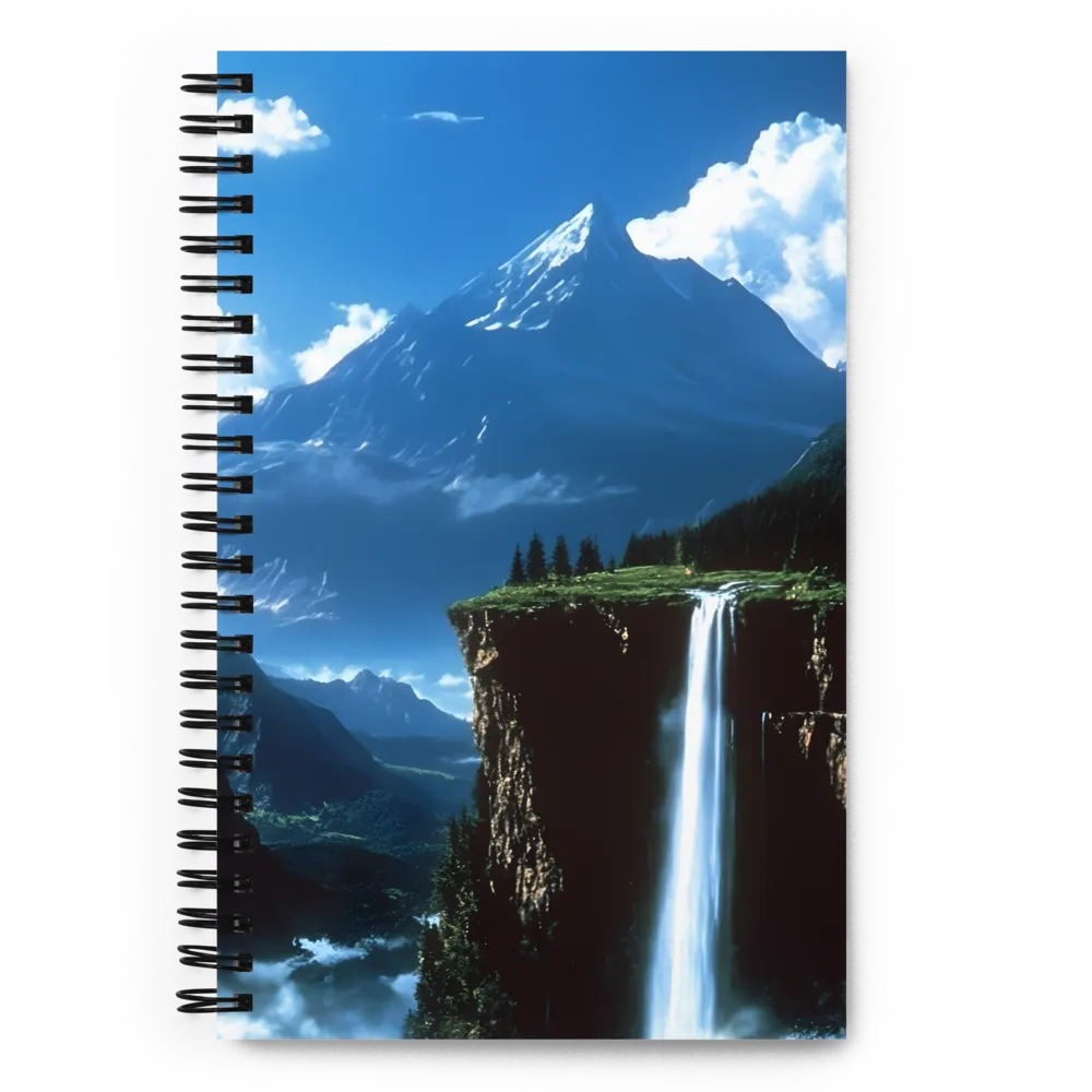Majestic Mountain Waterfall 
 Spiral Notebook | 140 pages